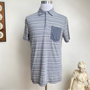 Banana Republic “The Vintage T” Striped Pocket Polo Shirt